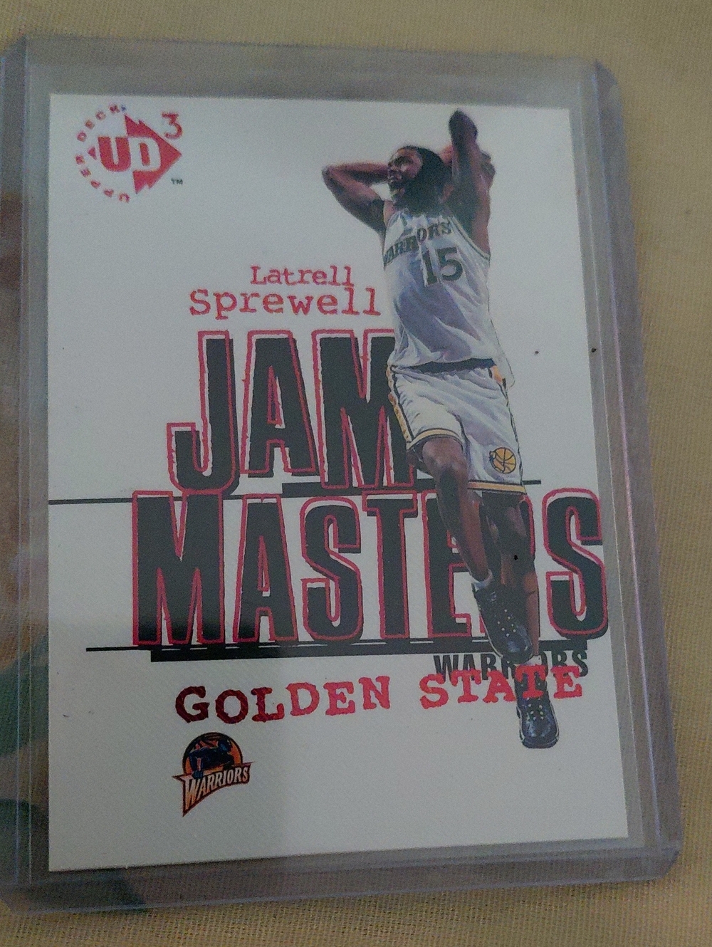 Latrell Sprewell Golden State Jam Masters Basketball Card - White/Red